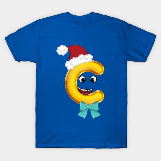 SANTA C Letter T-Shirt by O.M design